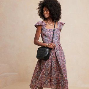 Banana Republic Factory Tie-Back Midi Dress